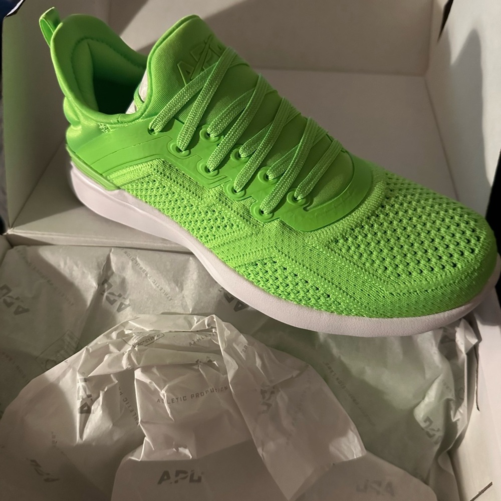 APL TechLoom Neon Green Athletic Sneakers